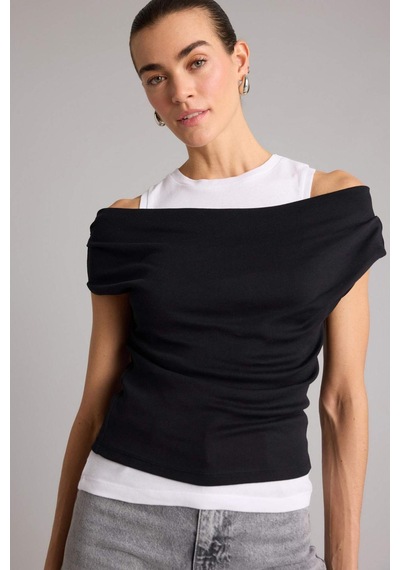 Defacto 26y801002342 Siyah Kadın T-shirt G9546ax/bk81