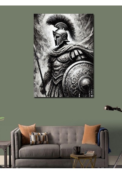 Kanvas Tablo Spartalı Savaşçı Motifi 100cmx140cm