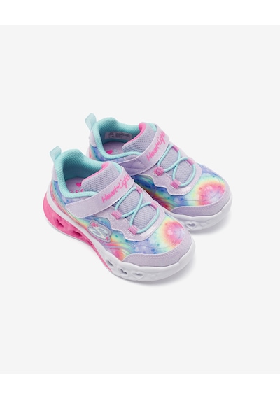 Skechers Flutter Heart Lights - Groovy Swirl Küçük Kız Çocuk Lavanta Işıklı Spor Ayakkabı 303253n Lvaq Lavanta