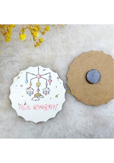 Ahşap Manet Bebek Hediyeliği 02(30 Adet)