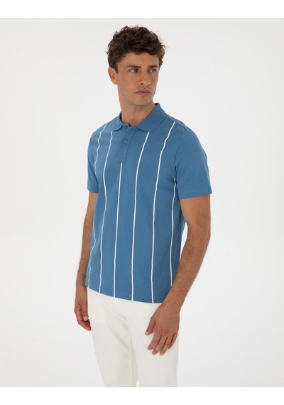 Pierre Cardin Erkek Mavi Tişört 50310158-vr036 Mavi
