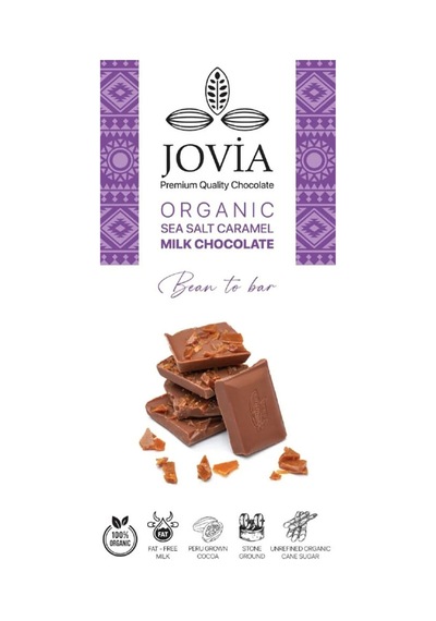 2 Adet Jovıa Organıc Sea Salt Caramel Mılk Çikolata 85 G
