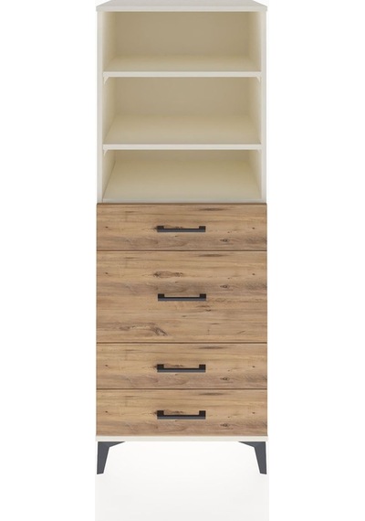 Hyperion Dolap 3 Raflı 4 Çekmeceli 60x44x163 Aytaşı-çam Aytaşı