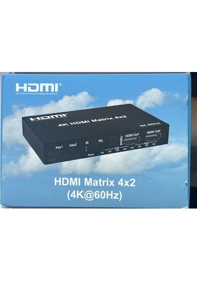 Hdmi 4k 60 Hz Matrix Switch Hdmi 4x2 Matrix Switch 4 Giriş 2 Çıkış Hdmi Switch Splitter