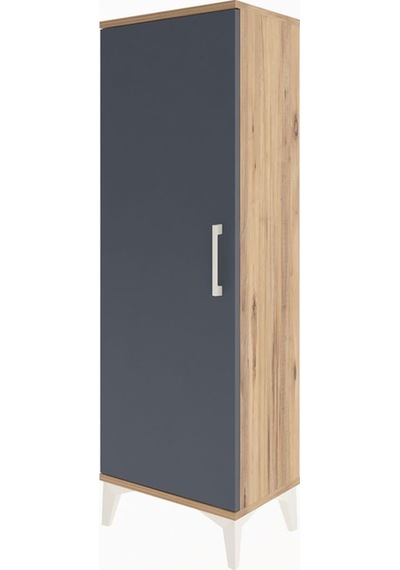 Arges Dolap Tek Raflı Tek Kapaklı Tek Askılı 44x30x134 Çam-an... Çam