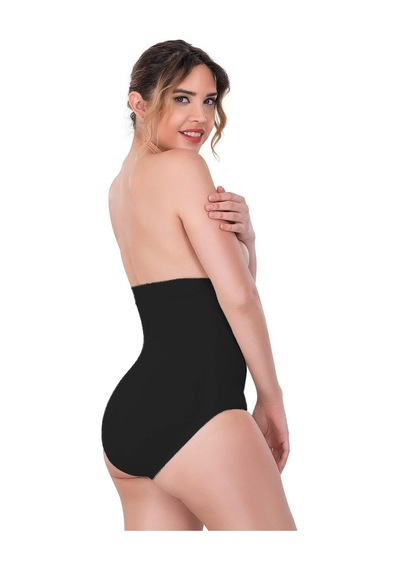 Siyah Mı Emay 2080 Yüksek Bel Çıtçıtlı Slip Korse Siyah