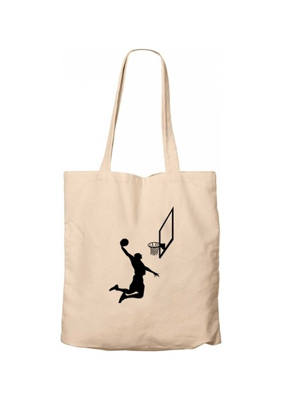 Basketball Smack Silhouette Krem Kanvas Bez Çanta Krem