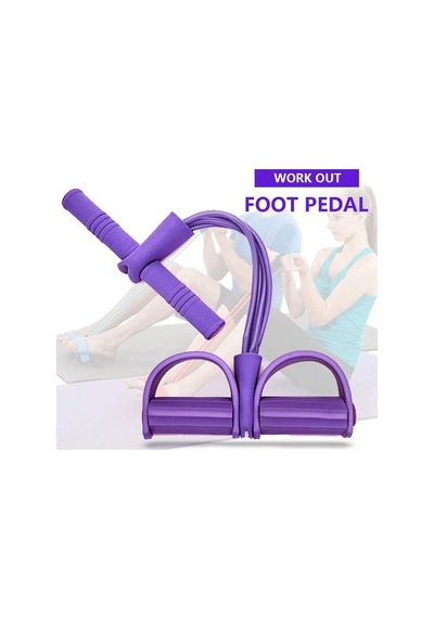 Body Trimmer 4 Lastikli Egzersiz Direnç Aleti Mor