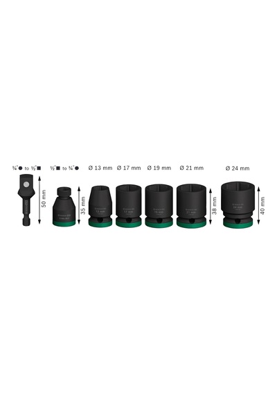 Pro Impact Lokma Ucu Seti 1/2 7li 2608003032