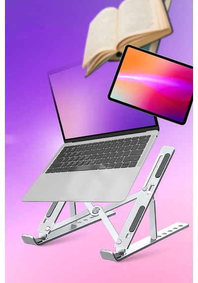 Alüminyum Manyetik Katlanabilir Ayarlı Dizüstü Laptop Standı Sarsılmaz Sağlam Tablet Standı