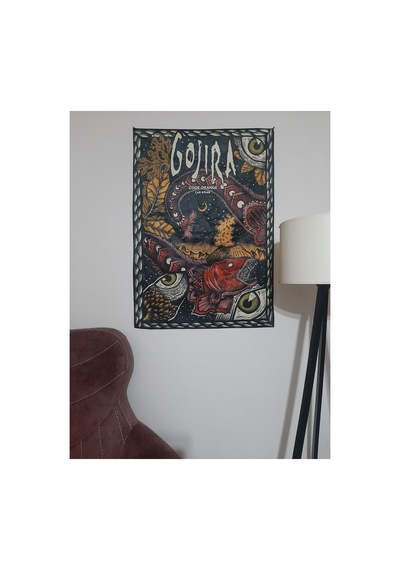 Gojira Desenli Tasarım Duvar Halısı