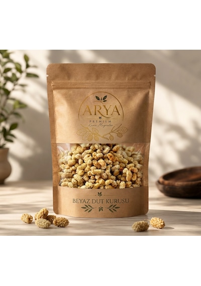 Arya Premium Güneşte Kurutulmuş Geleneksel Dut Kurusu Beyaz 500  G