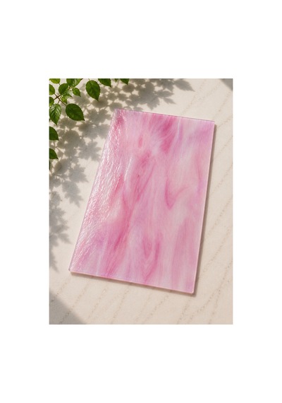 Dekoratif Vitray Cam İnci Pembesi Damarlı 21x29,7 Cm