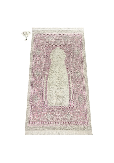 Mihraplı Şönil Lüks Seccade Pembe