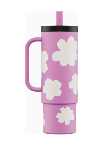 Straw Cup Daydreaming Pink Pipetli Paslanmaz Çelik Termos 800 Ml Pembe