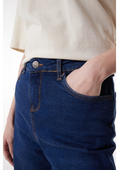 Lee Stella Regular Fit Normal Kesim Yüksek Bel Ispanyol Paça Mavi Kadın Esnek Jean Denim Kot Pantolon L31S007404 Mavi