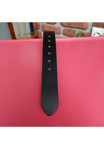 Erkek Spor Kemer Düz Gvn-0057 Siyah - 4 CM Siyah