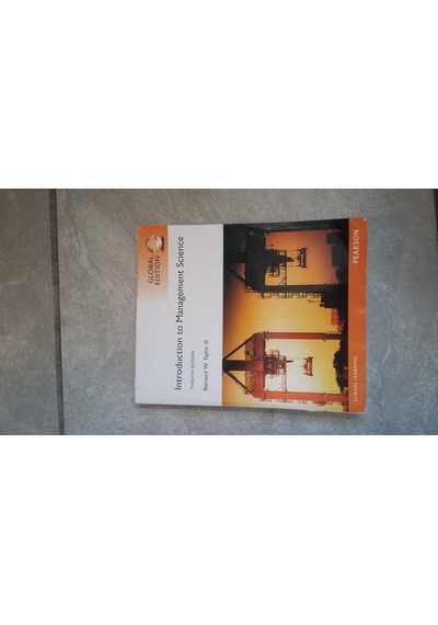 Introduction To Management Science Kapak Değişebilir