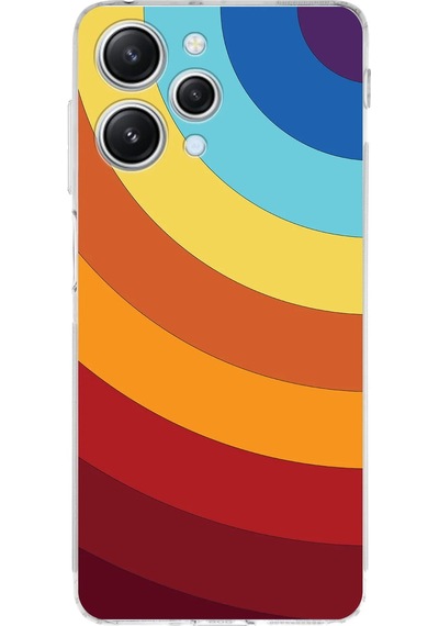 Xiaomi Redmi 12 4g Uyumlu Kamera Korumalı Renk Cümbüşü A Tasarımlı Şeffaf Silikon Kılıf