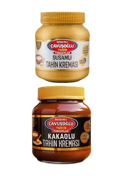 Susamlı Tahin Kreması 330g + Kakaolu Tahin Kreması 330g