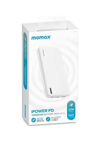 Momax IP77D IPower PD 10.000 mAh Powerbank Beyaz