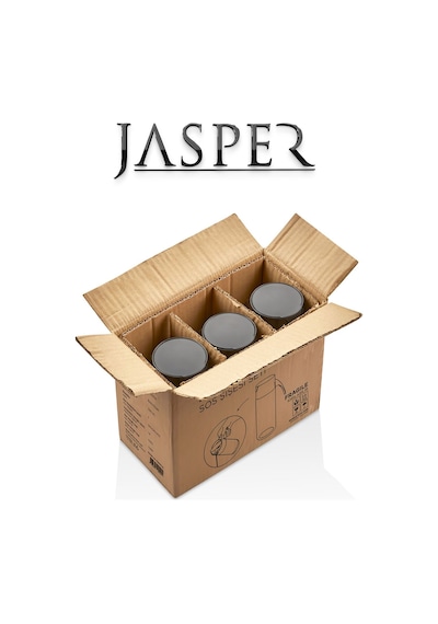 Jasper Jpr-0124 2'li Cam Yağdanlık 500 Ml Yağ Sirke Sürahisi Antrasit
