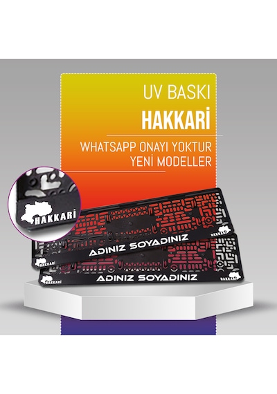 Hakkari Plakalık, 2 Adet Premium Uv Baskı, Plakalıkhane