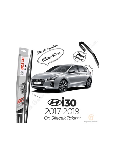 Hyundai İ30 Ön Silecek Takımı 2017-2019 Bosch Eco