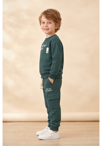 Ahengim Erkek Çocuk Pamuklu Baskılı 2 Li Takım Sweatshirt Eşofman Altı 1-4 Yaş Ak122 Koyu Yeşil Ahengim Erkek Çocuk Pamuklu Baskılı 2 Li Takım Sweatshirt Eşofman Altı 1-4 Yaş Ak122 Koyu Yeşil