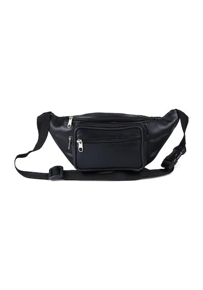 Lederax %100 Hakiki Deri Freebag Bel Çantası Siyah 001