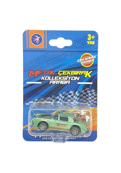 Çek Bırak Metal Küçük Arabalar 8 Cm - Sh40031 - Klasik Yeşil Siyah