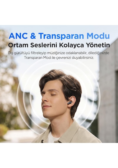 Jt2 Bluetooth 6.0 Tws Kablosuz Kulak İçi Kulaklık 4 Mikrofonlu Anc Enc Gürültü Engelleme 13mm Sürücü Beyaz