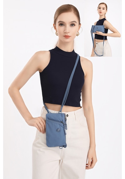Smart Bags Siyah Ultra Hafif Kumaş Günlük Küçük Boy Kadın Telefon Para Ve Kart Çantası