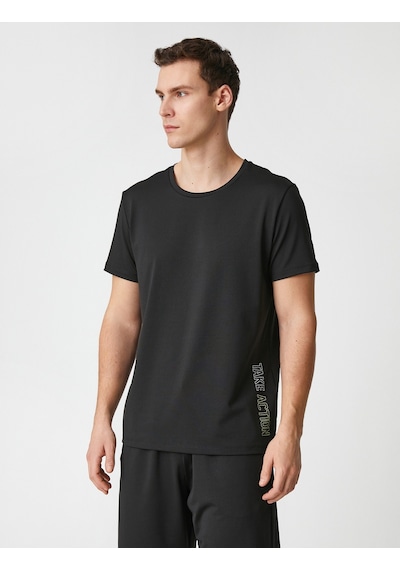 Koton Spor Tişört Slogan Baskılı Bisiklet Yaka Kısa Kollu Siyah 3Sam10116Nk 3Sam10116Nk999 Siyah Koton Spor Tişört Slogan Baskılı Bisiklet Yaka Kısa Kollu Siyah 3Sam10116Nk 3Sam10116Nk999 Siyah