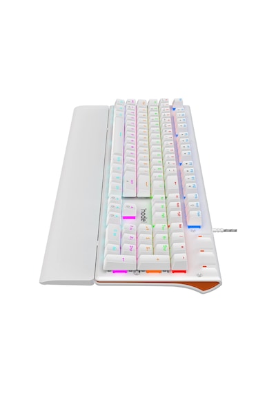 Nova Mk104 Rainbow Bilek Destekli Türkçe Fullanti-ghosting Mekanik Oyuncu Klavyesi Beyaz Blue Switch