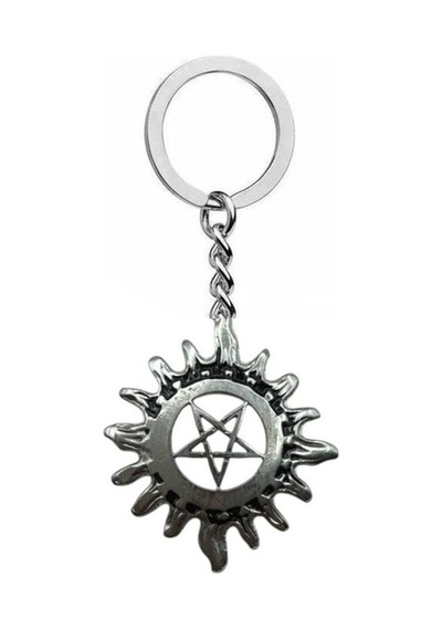 Supernatural Temalı Metal Anahtarlık Unisex Gotik & Alternatif Aksesuar