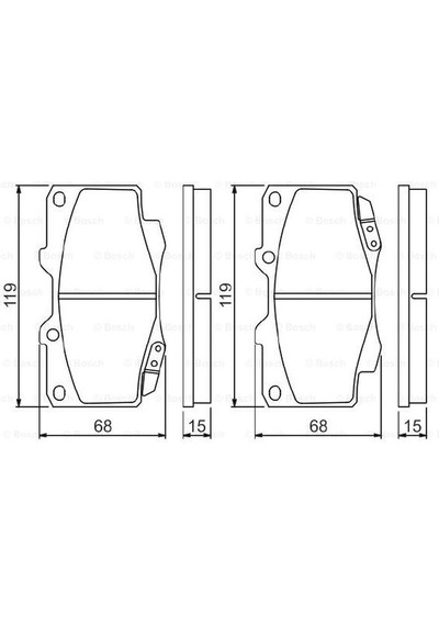 Toyota Uyumlu Hilux 2.5D4D 2011-2015 Bosch Ön Balata N11.3368