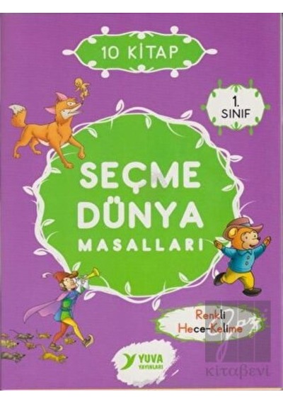 1. Sınıf Seçme Dünya Masalları (10 Kitap Takım) Yuva Yayınları  -  Yuva Yayınları