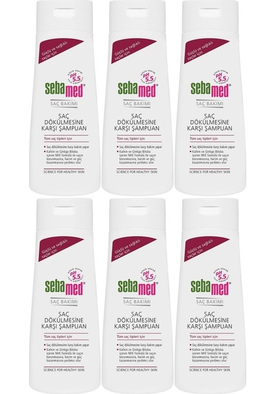 Sebamed Şampuan 200ml Saç Dökülmesine Karşı Tümsaç Tipleri 6lı Tüm Saçlar
