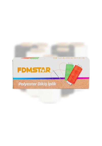 Fdmstar120 No Karışık Siyah-beyaz Renkli Dikiş İpliği 10 Lu - Küçük Boy 250-300m