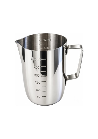 Premium Paslanmaz Çelik Ölçü Ve Karıştırma Kabı 550 Ml Sütlük, Süt Potu, Barista Ölçü Kabı Çok Renkli