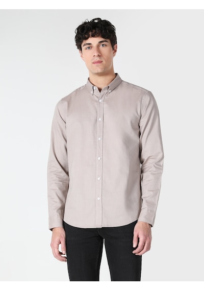 Colin's Slim Fit Shirt Neck Sarı Erkek Uzun Kol Gömlek CL1048576_Q1.V1_SAN