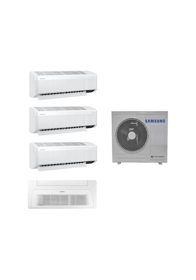 Samsung WindFree Multi 8 kW 1 Dış+4 İç AJ080TXJ4KH/EA (7+9+9) Duvar + (18) Tek Yön Kaset Tipi Klima