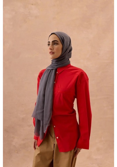 Deserto Fashion Tencel Şal-3638 Koyu Gri