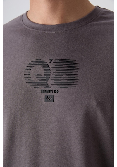 Tommy Life Koyu Gri Pamuklu Kalın Yumuşak Dokulu Oversize Fit Baskılı Erkek T-shirt - 88333 Koyu Gri Tommy Life Koyu Gri Pamuklu Kalın Yumuşak Dokulu Oversize Fit Baskılı Erkek T-shirt - 88333 Koyu Gri