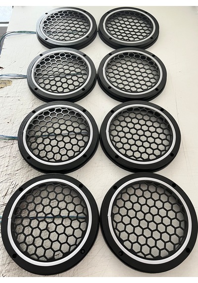 Sekizgen Led Piksel Ledli Sese Duyarlı 20 Cm Midrange Kapak 4 Takım 8 Kapak 358 Mod Tek Kumanda Kontrol