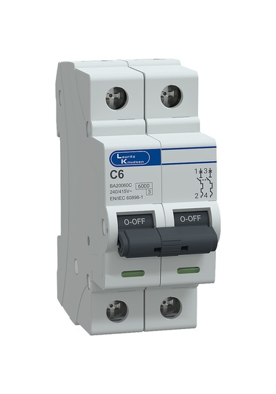 Ba20060c - 6a, 6ka, C, 2p Mcb, Otomatik Sigorta
