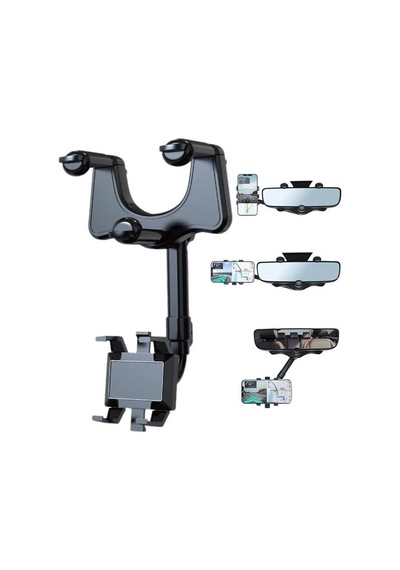 Powermaster Pm-25159 Araç İçi Dikiz Aynası Telefon Tutucu 360 Derece Ayarlanabilen 1 ADET