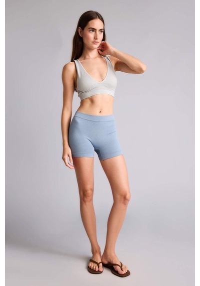 Defacto Fitilli Elastik Bel Açık Mavi Seamless Boxer I0628ax26hsbe746 Mavi-be746