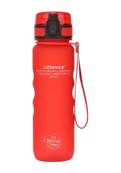 Uzspace 500 Ml Tutma Destekli Soft-Touch Tritan Su Matarası Kırmızı 1215